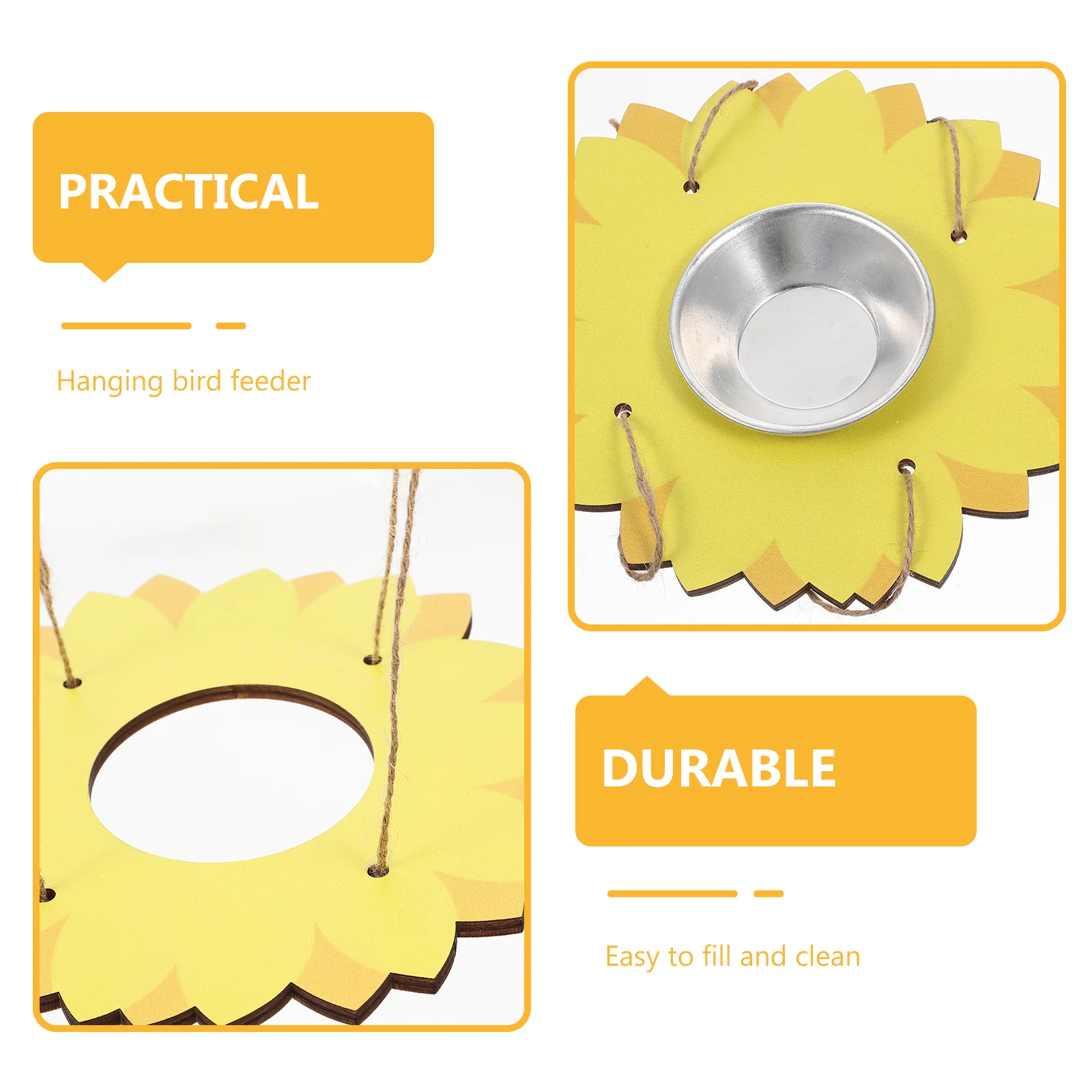 

Hanging Bird Feeder Outdoor Garden Swing Style Clean Removable Bird Fodder Container Yard Patio Backyard Windows