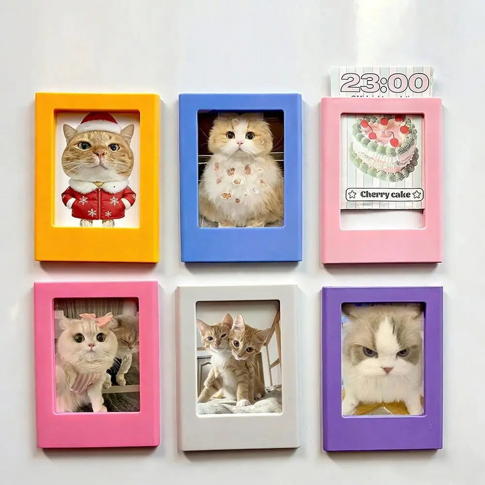 Funny Magnetic Instant Camera Photo Frame 3 inches Star Photo Fridge Magnet Colorful Picture Display Holder for Home Decoration
