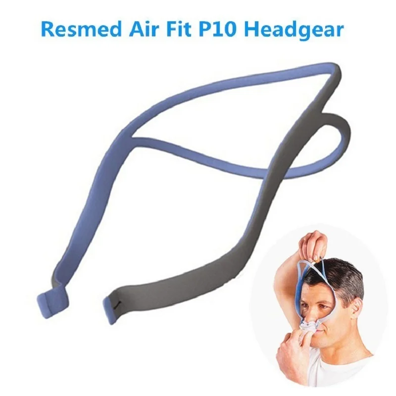 CPAP Elastic Headband Mask P10 Nasal Pillow Mask Includes 2 Adjustment Clips Suitable for Resmed Airfit P10 Nasal Mask Headband