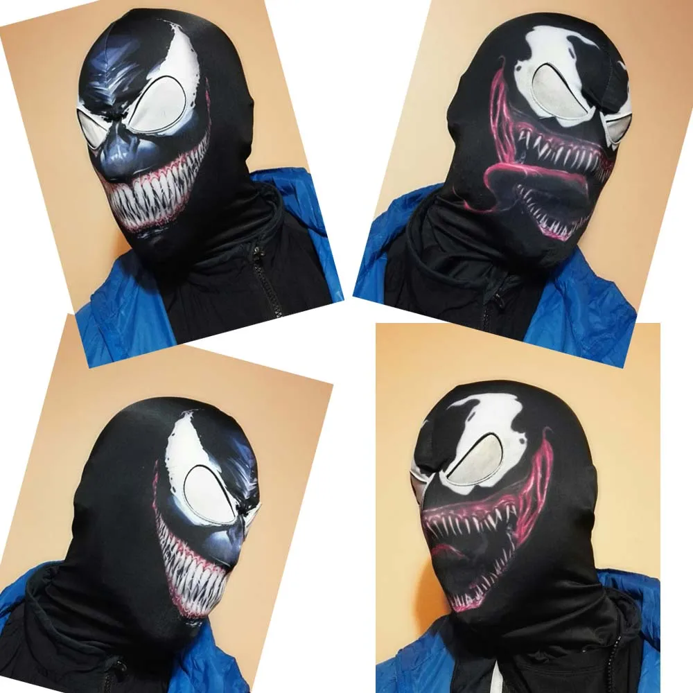 Venom Balaclava Mask Cosplay Outdoor Superhero Motorcycles Riding Skull Face Shield Halloween Party Dress Up Costume Props