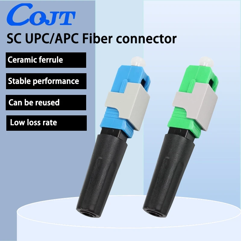 

Newest 50-200pcs Sc Upc/apc Single-mode Fiber Optic Quick Connector Ftth Cold Connector Tool Field Assembly Adapter