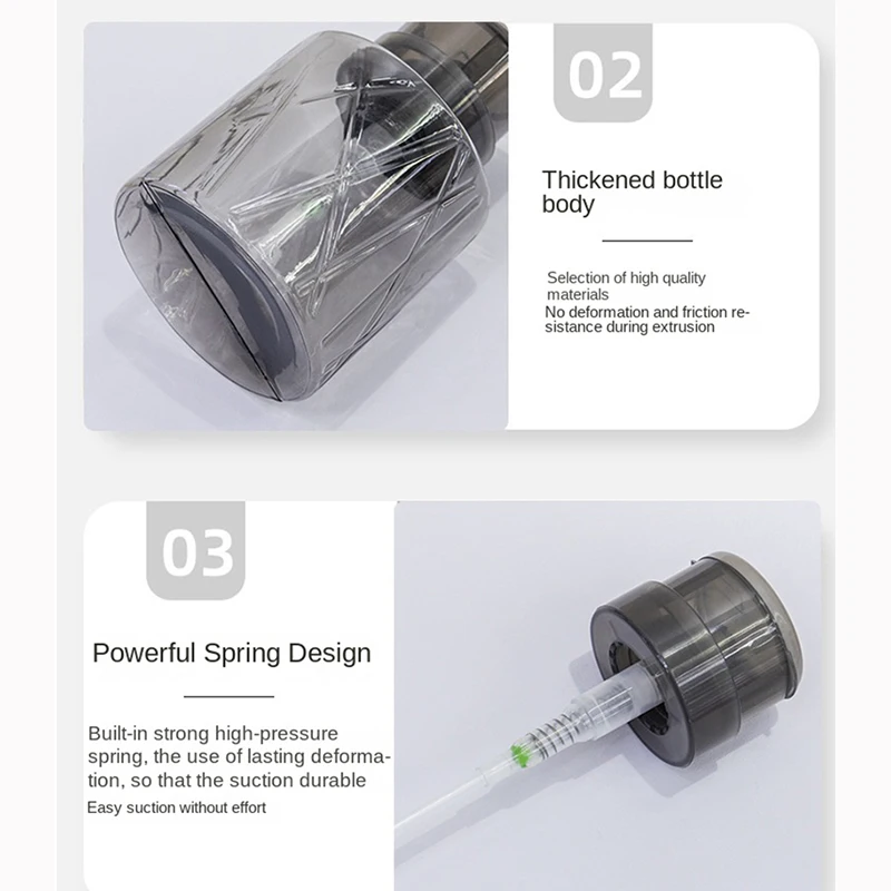 200 مللي زجاجة ضغط الأظافر دفع أسفل زجاجة مضخة توزيع السائل مع ختم غطاء بلاستيكي لمزيل تلميع منظف الأسيتون #3