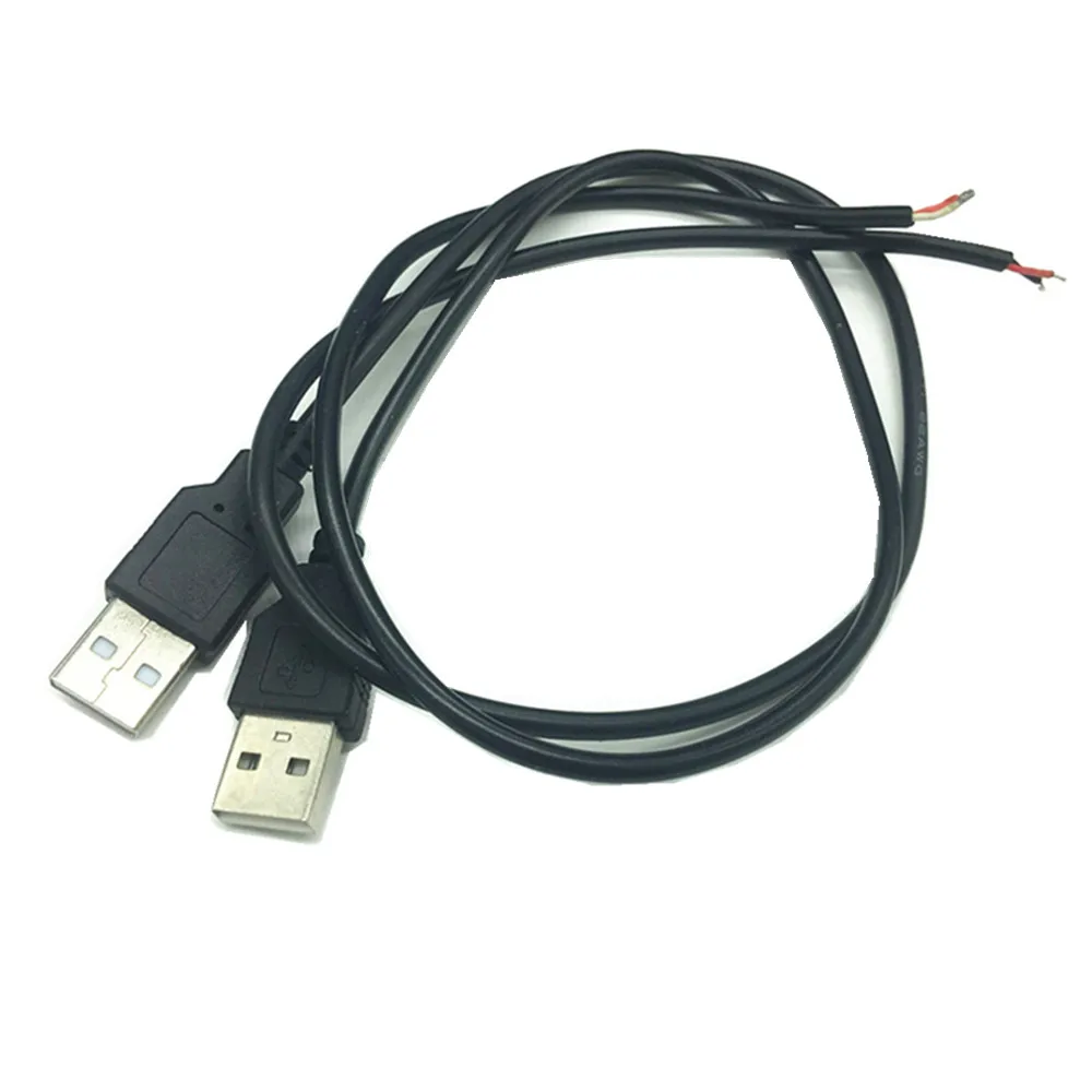 Conector USB LED de 50CM y 100CM, línea de Cable de 2 pines, conectores de Cable de conexión de alimentación para tira de luces LED de un solo Color DC5V