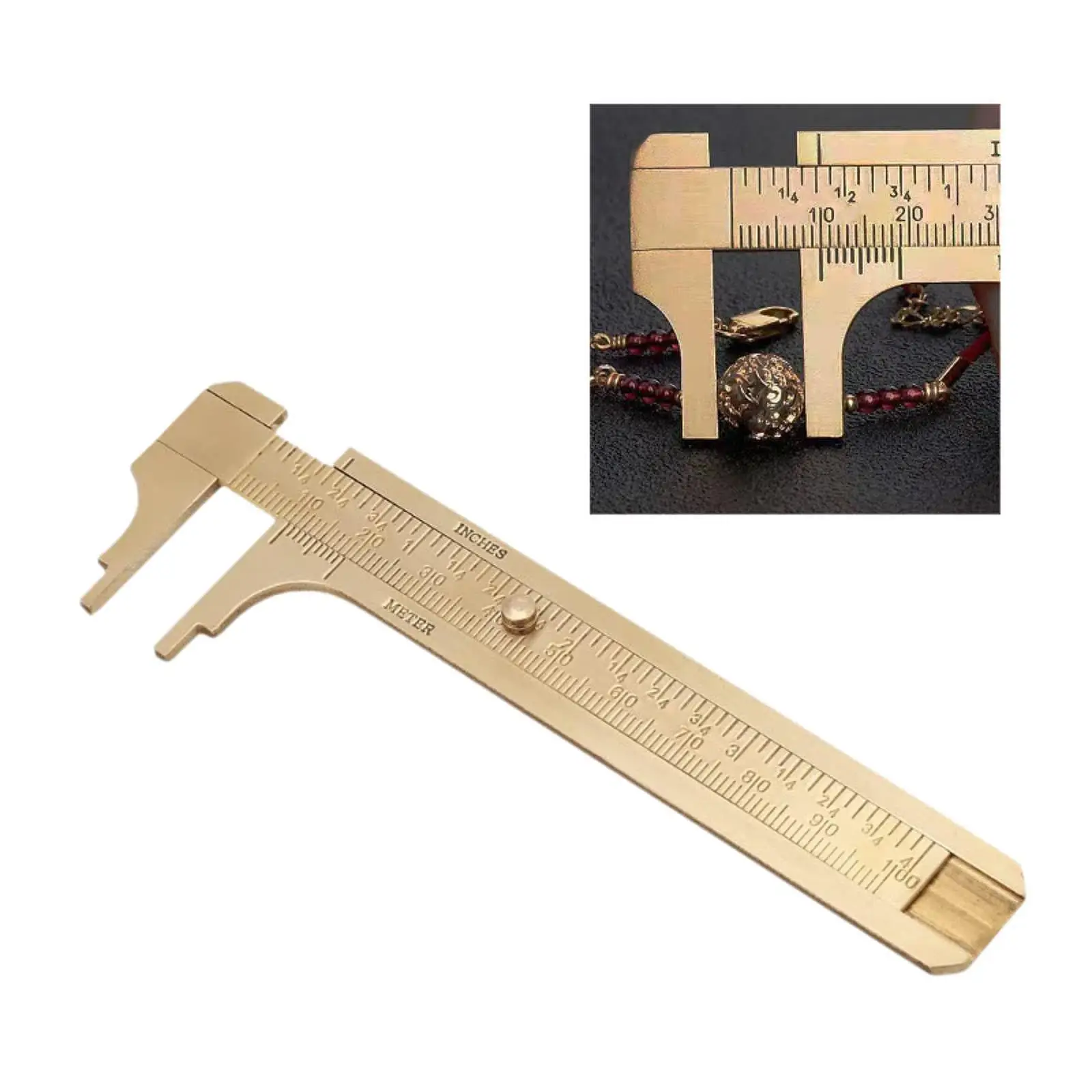 2-6pack Portable Vernier Caliper Retro Outdoor Measuring Tool for Jewelry
