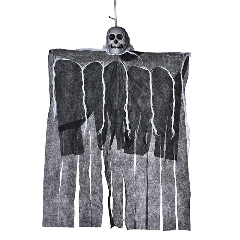 90cm Halloween Hanging Skull Ghost Haunted House Decoration Horror Props Halloween Party Pendant Home Door Bar Decor