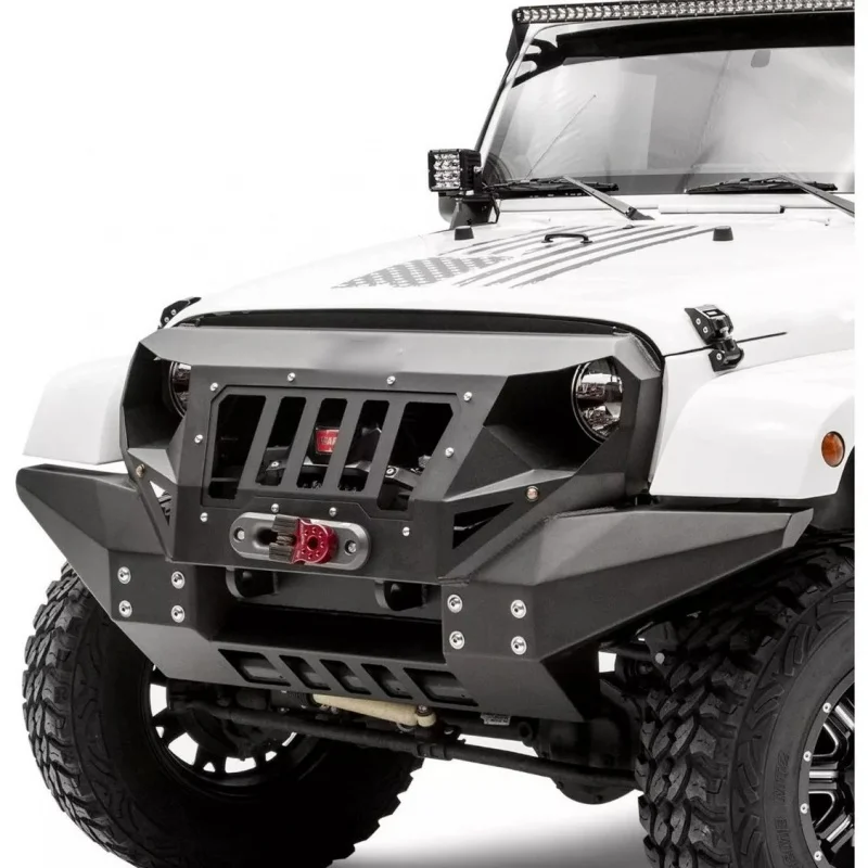 

Bumper Modification Front Bumper Add Bumper Light Iron Bar with U Tube Front Bumper Applicable to JL Shepherd
