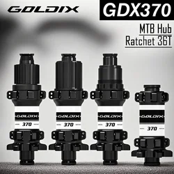 GOLDIX M370 Bicycle Hub 28H Sealed Bearing 6-Bolt Disc Brake 36T Ratchet Straight Pull 28 Holes BOOST MTB Hub for Shimano