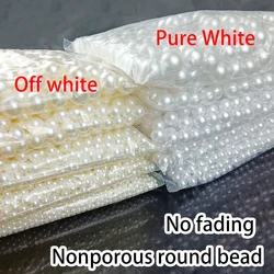 2-20mm non porous ABS Pure White off white pearl DIY decoration bag nail enhancement mobile phone case Beadwork plastic beads