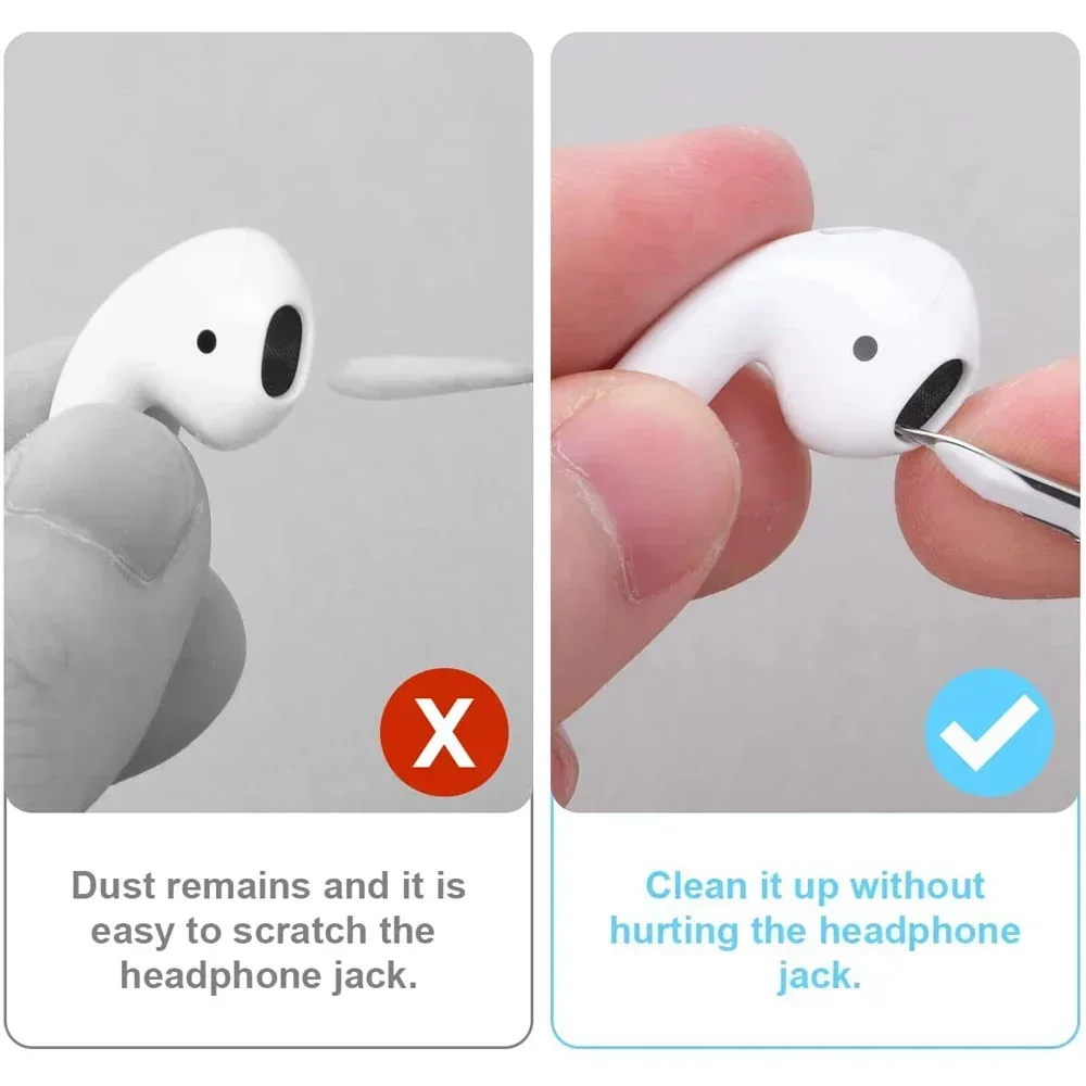 Bluetooth Earphone Cleaning Kit - A cleaning pen suitable for AirPods Pro 1/2/3, Huawei and other earphones and charging cases