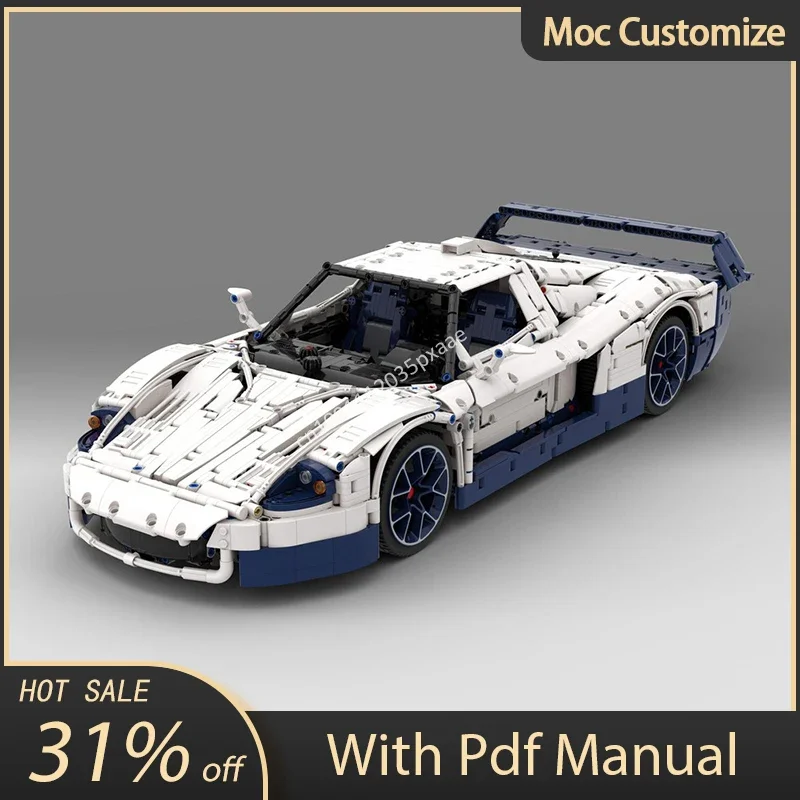 

Moc 3975pcs Technical Maseratis MC12 1:8 White Supercar Building Model Block Diy Assembly Bricks Toys Kids Educational Present