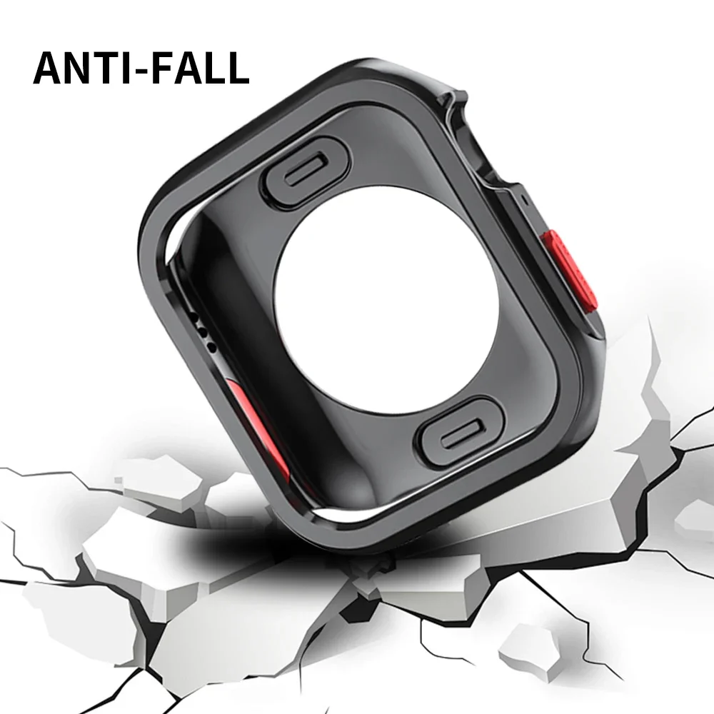 Cover For Apple Watch Case 45mm 41mm 44mm 40mm Screen Protector TPU Soft Bumper Case Accessories For iwatch Series 9 8 7 SE 6 5