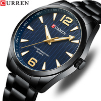 CURREN 8434 Men's Watch Silver Gold Black Stainless Steel Simple Fashion Business Quartz Watch