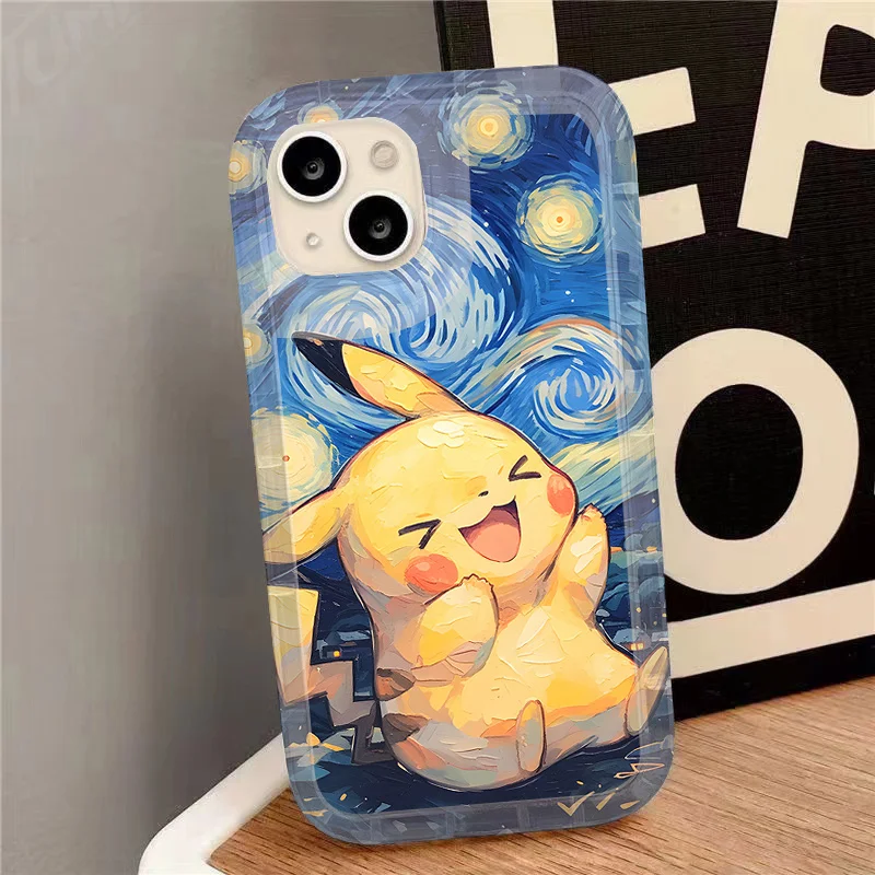 Etui Anime do Samsung Galaxy S24 Ultra S23 S22 S21 FE S20 Plus Note 20 10 Pro A34 A54 A33 A53 jasne gwieździste niebo P-Pokemon