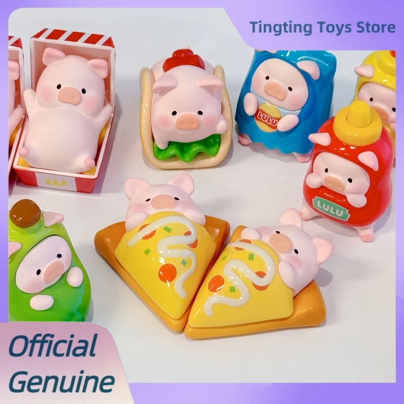 

Genuine Lulu The Piggy Picnic Party Blind Bag Lovely Mini Figurine Collect Model Toys Figure Doll Lulu Mystery Box Birthday Gift