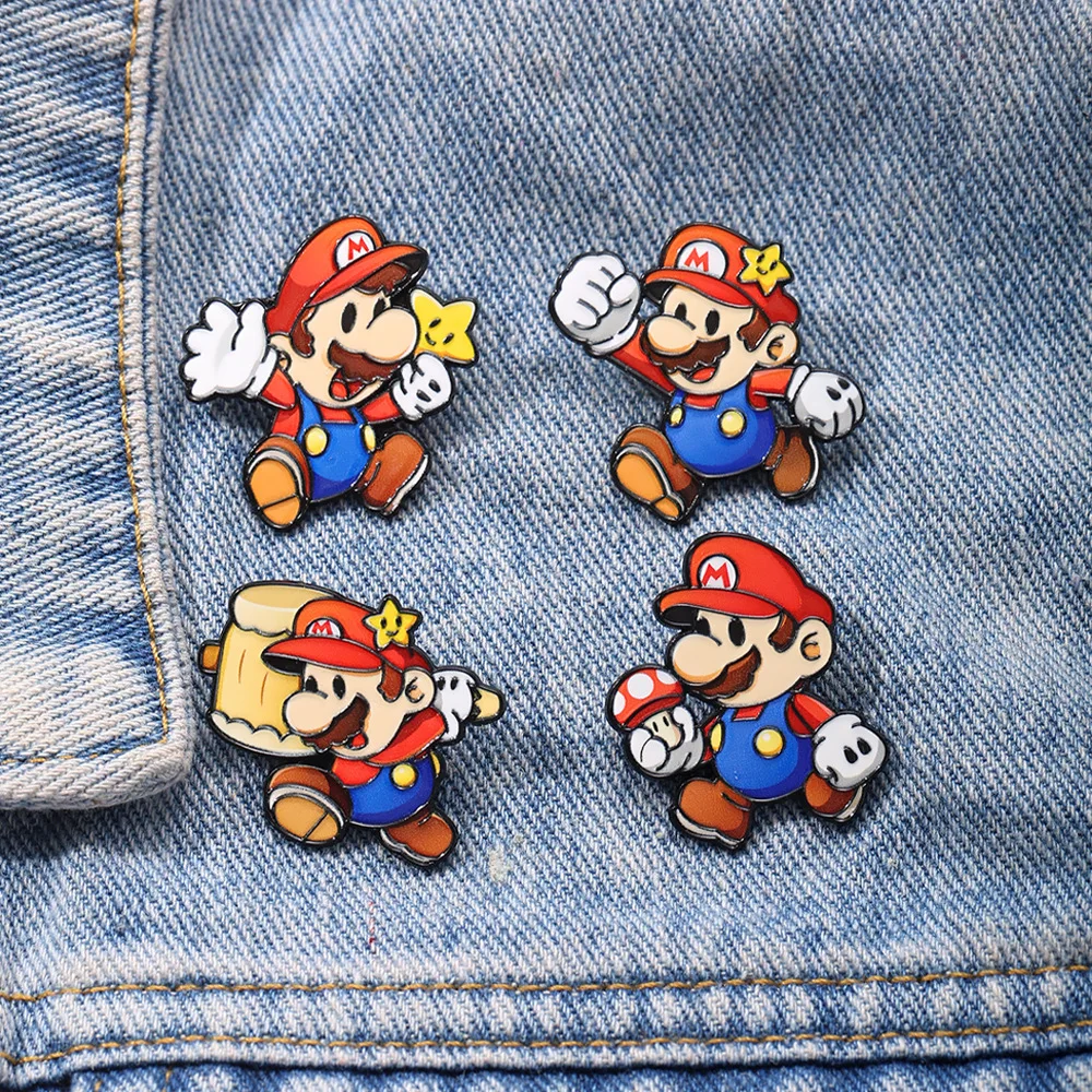 4/8Pcs Cute Game Figure Dinosaur Enamel Pins Cartoon Brooches For Backpack Fashion Lapel Badges For Fans Cosplay Gifts view 5