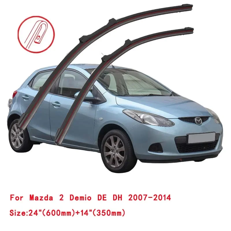 For Mazda 2 Sedan Hatchback DY DE DH DJ DL 2002 2005 2007 2010 2012 2014 2015 2018 2021 Double Rubber Car Windshield Wiper Blade - view 4
