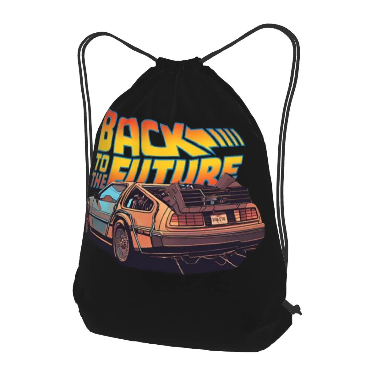 

Back To The Future Backpacks Casual Drawstring Bags Sports Bag Book Bags for Travel Students