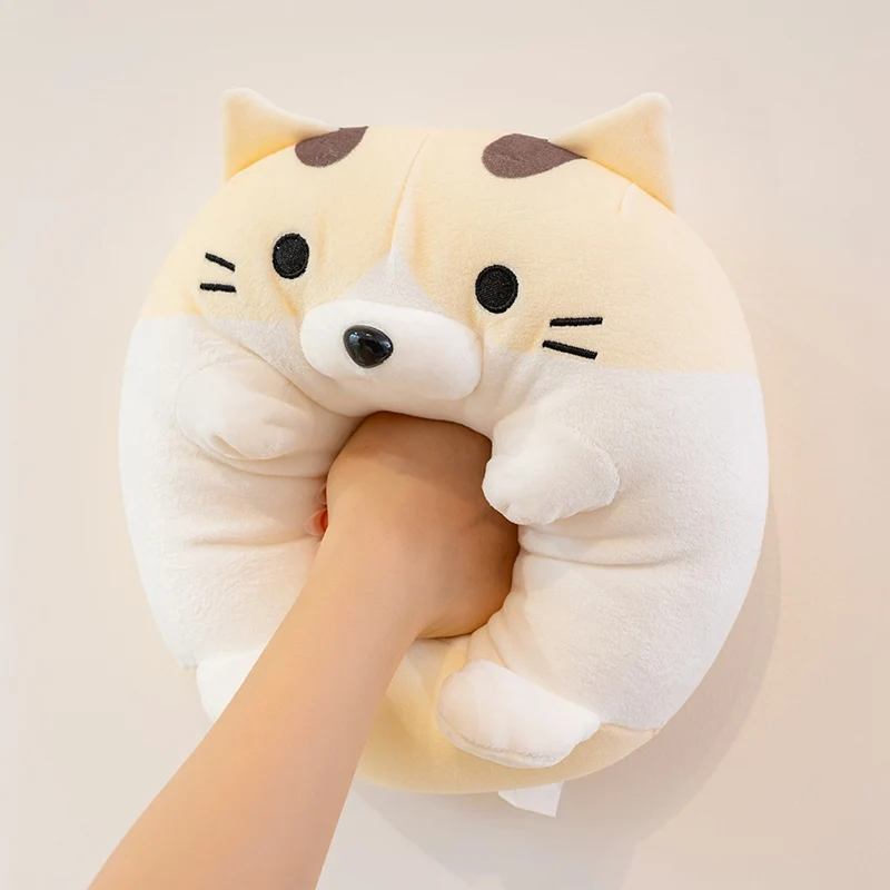

20CM Kawaii Cartoon Anime Stuffed Animal Cat Plush Toy Cute Round Rolling Cat Doll Handmade Doll Children's Festival Gifts