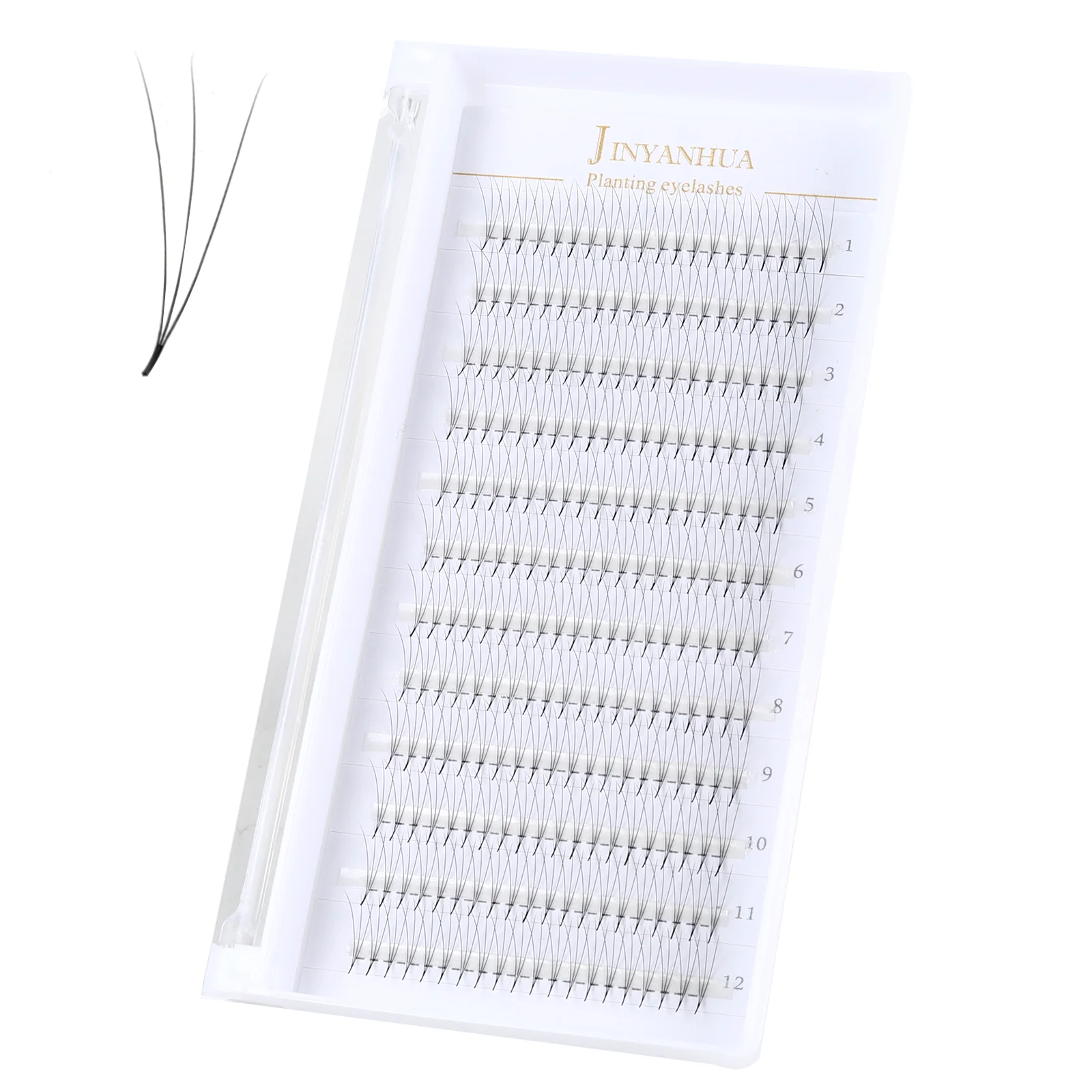 Pointy Thin Base Premade Lash Fans 3D4D5D6D7D8D10D12D Volume Lash Extensions Ultra-Soft Sharp Base 0.05 C D Curl Pro Volume Lash