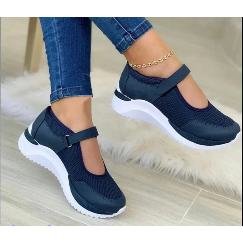 Round Toe Knit  Platform Sandals for Women's Large Mesh Sports Sandals Sandals Women Summer 2023