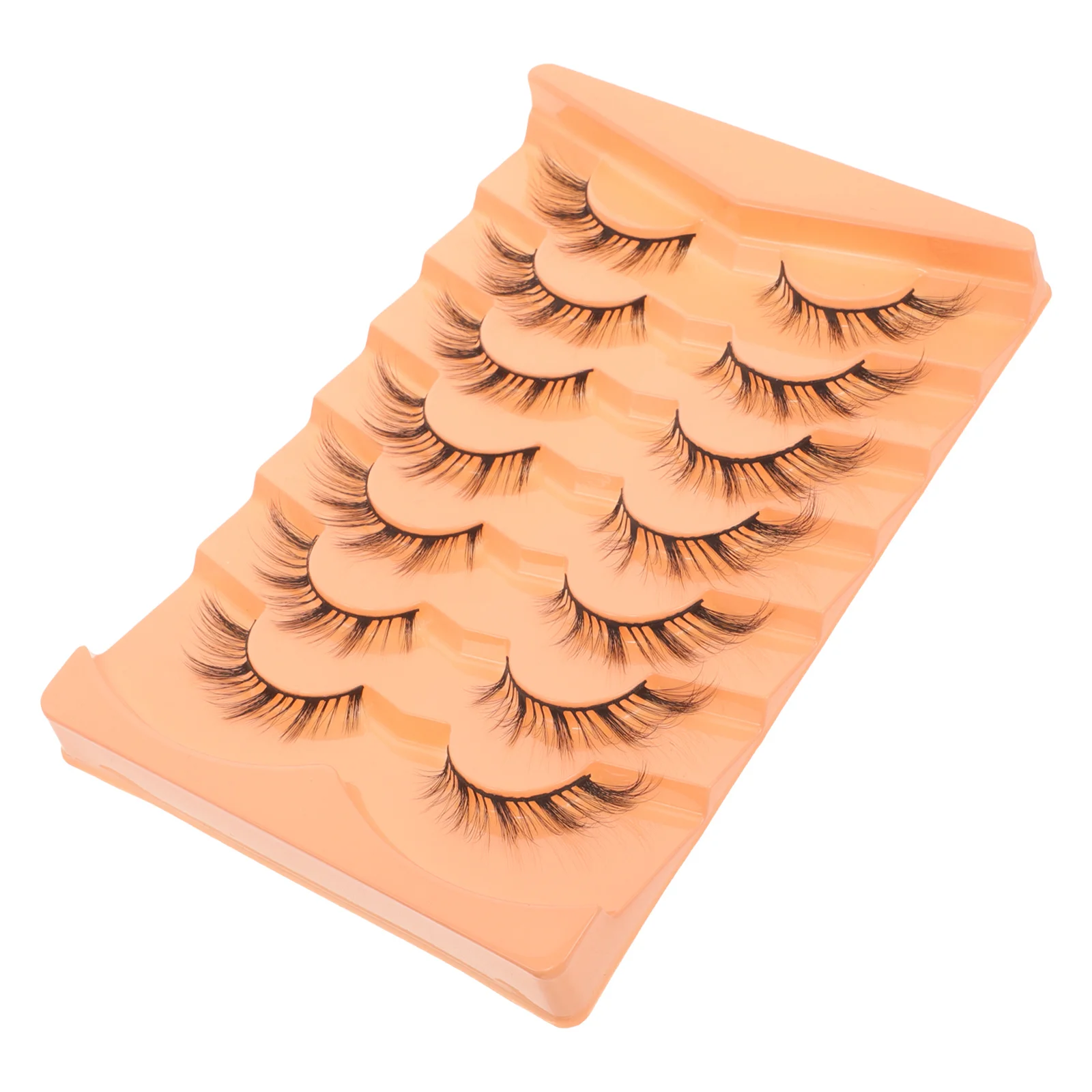 

7Pairs Fox Eye Lashes False Eyelashes Fake Lashes Wispy Natural Look Lightweight Fox Eyelashes for Daily Stage