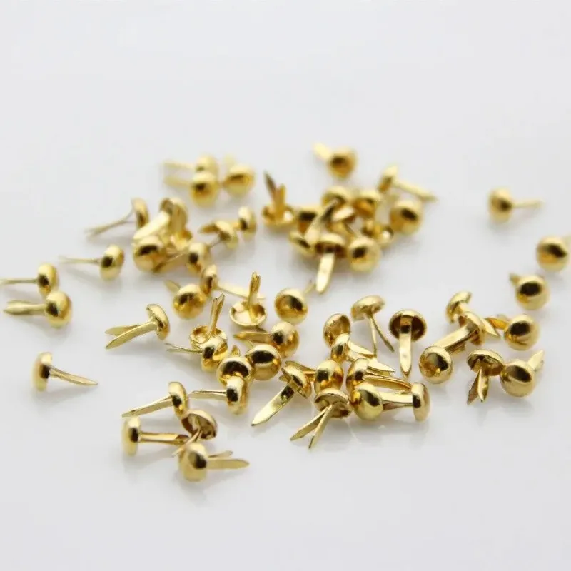 4.5MM/8MM okrągłe metalowe Mini szpilki szpilki Spike do Scrapbooking zdobienie zapięcie DIY Handmade akcesoria rzemieślnicze