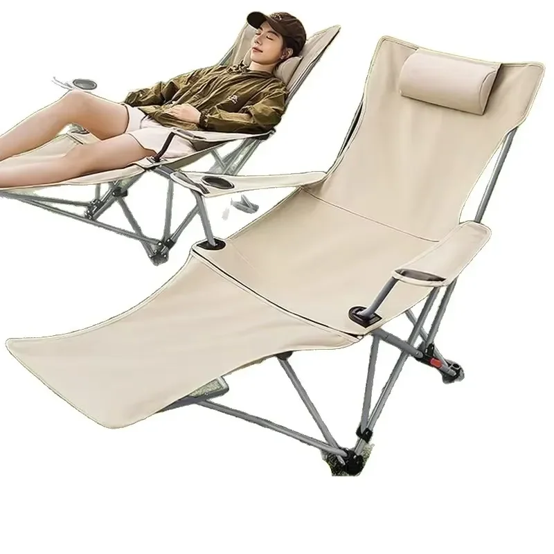 for Modern Carbon Steel  Folding Chair High Back 4 Position Adjustable Reclining Portable Garden Beach Camping Seat