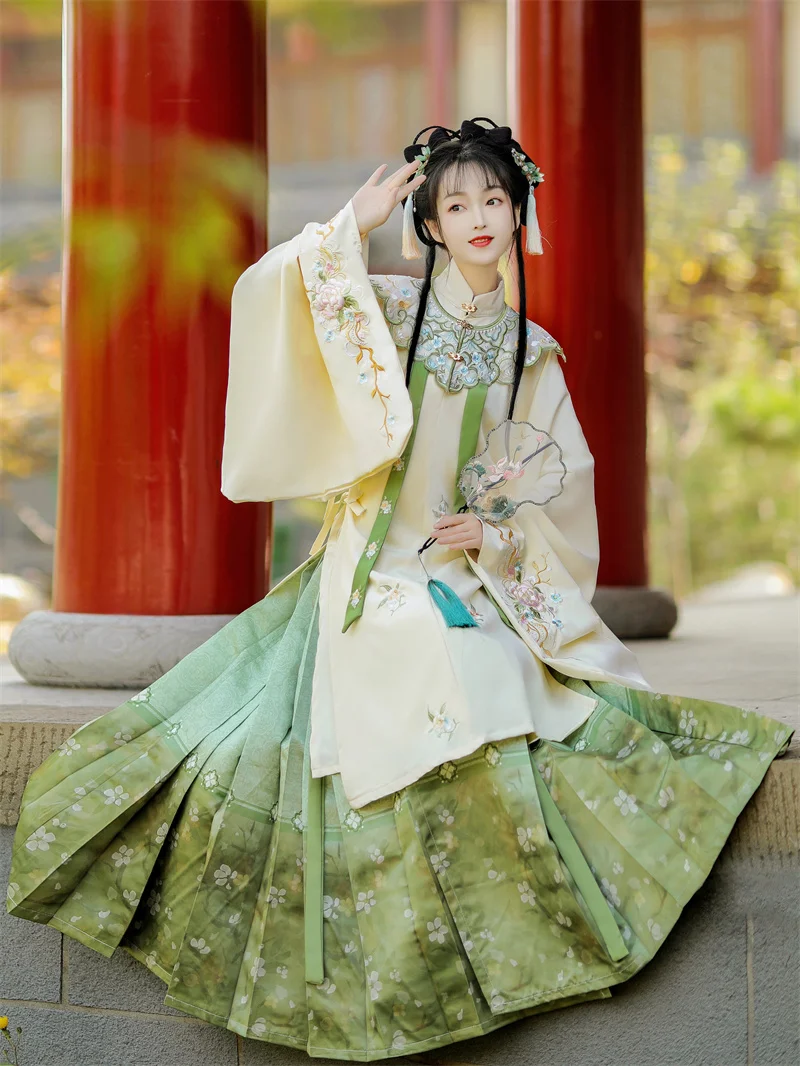 

Original Design Ming Dynas Hanfu Women's 2026 New Adult Cloud oulder Embroidery Heavy Work Ma Face Skirt Whole Set Daily ...