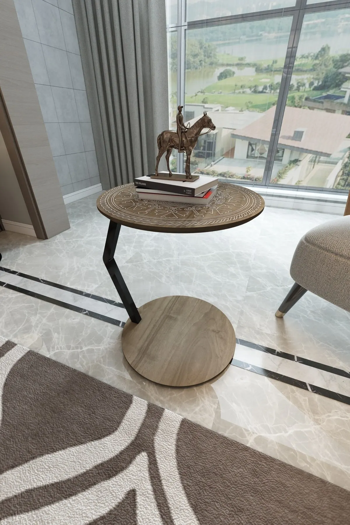 Modern Living Room Lord C Shape Coffee Table Scandinavian Sofa Table Table Side Table Nest Table Service Table Small Bedsid