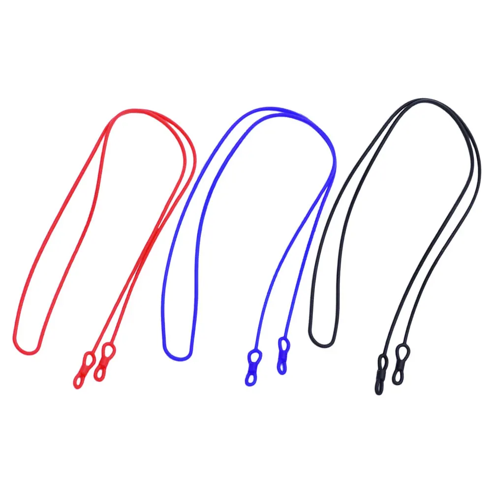 

3pcs Glasses Rope Eyewear Straps Kids Adults Universal Candy Color Elastic Holder Necklaces Black Red Navy