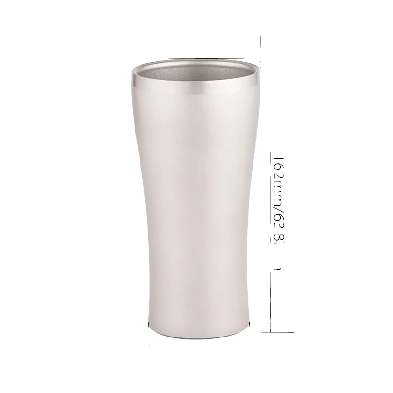 

Free Sample CE The Double-Wall Titanium Beer Cups vacuum insulated pure titanium tumbler that comes in 450 ml volume