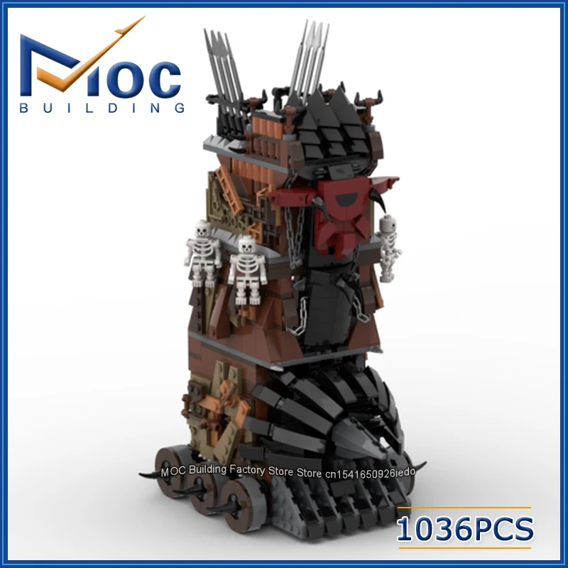 MOC Building Blocks Movie Scene Medieval Assault Siege Tower Model Creative Toys DIY Assemble Bricks Collection Display Gifts