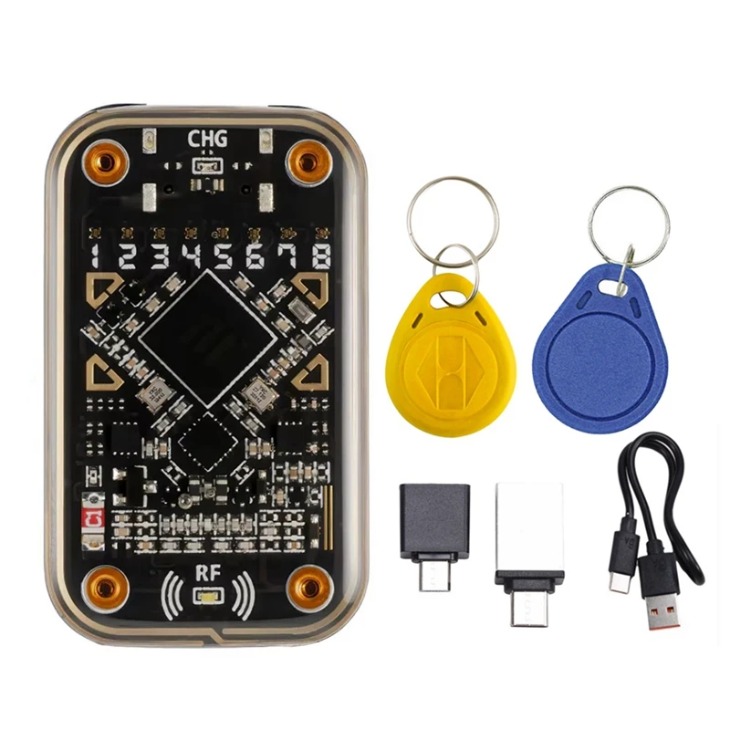 RFID Smart Chip Reader+UID/5200 Keychain Chameleon Ultra Contactless Smart Card Emulator 125Khz 13.56Mhz Badge Decode