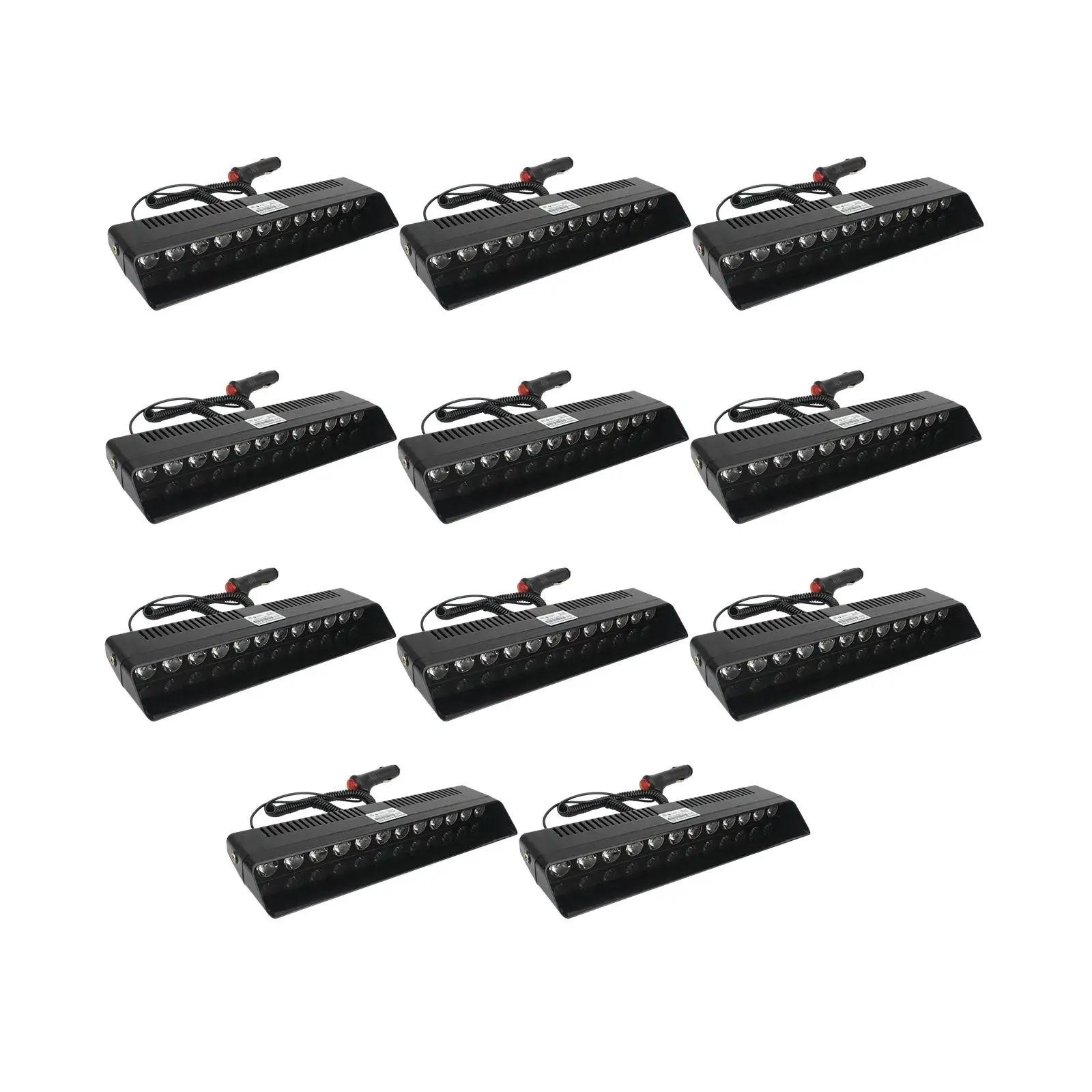 Car Strobe Light 14 Different Flashing Light Modes 12Pcs LED with Sucker Windshield Warning Light Bar Flash Light for Taxis