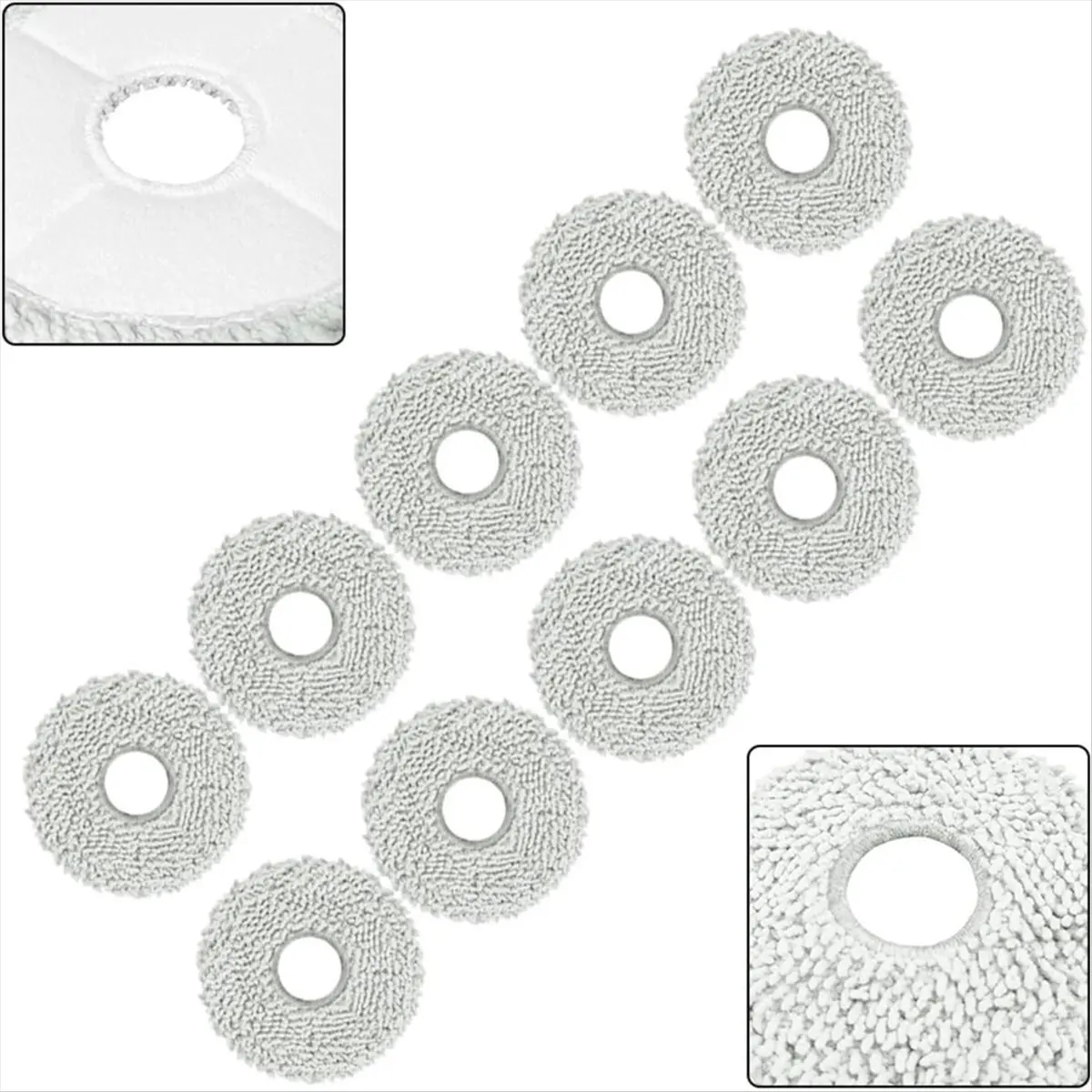 #64M Mop Cloth Pads For Ecovacs Deebot T30 Pro, Vacuum Cleaner Accessories,hepa filter,(cloth)