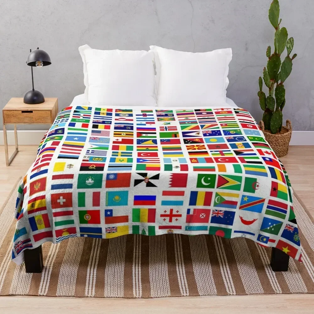 Flags of the world Throw Blanket valentine gift ideas Warm blankets and throws sofa bed Blankets