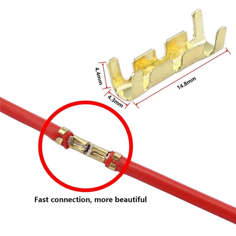 10/50Pcs 453 U Shaped Terminal Connector Tab Cold Inserts Small Teeth Fascia Terminals Cable Lug Crimping Inserts 0.5-1.5mm²