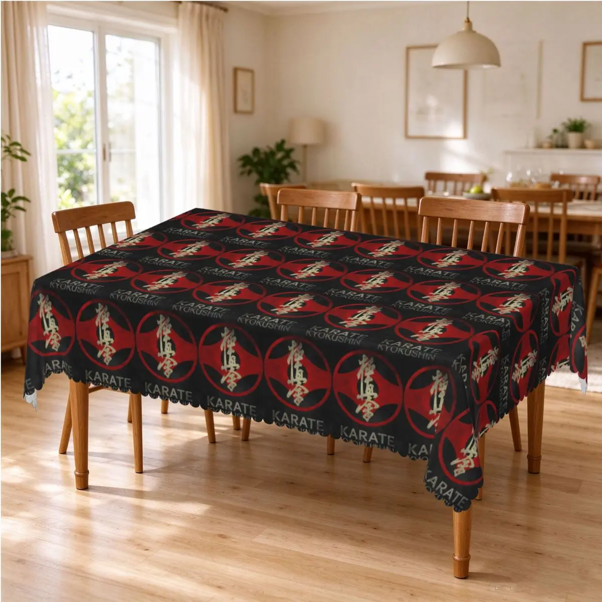 Kyokushin Karate Bushido Values Tablecloth Restaurant Kitchen Rectangular Tablecloth Festival Party Outdoor Dining Table Cover