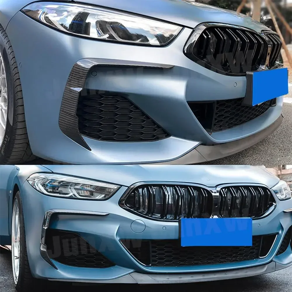 Für BMW Body Kit trockene Kohle faser Nebels chein werfer Abdeckung Verkleidung 8er Serie g14 g15 g16 m Sport Stoßstange Lüftungs schlitze Dekoration 2014-2018