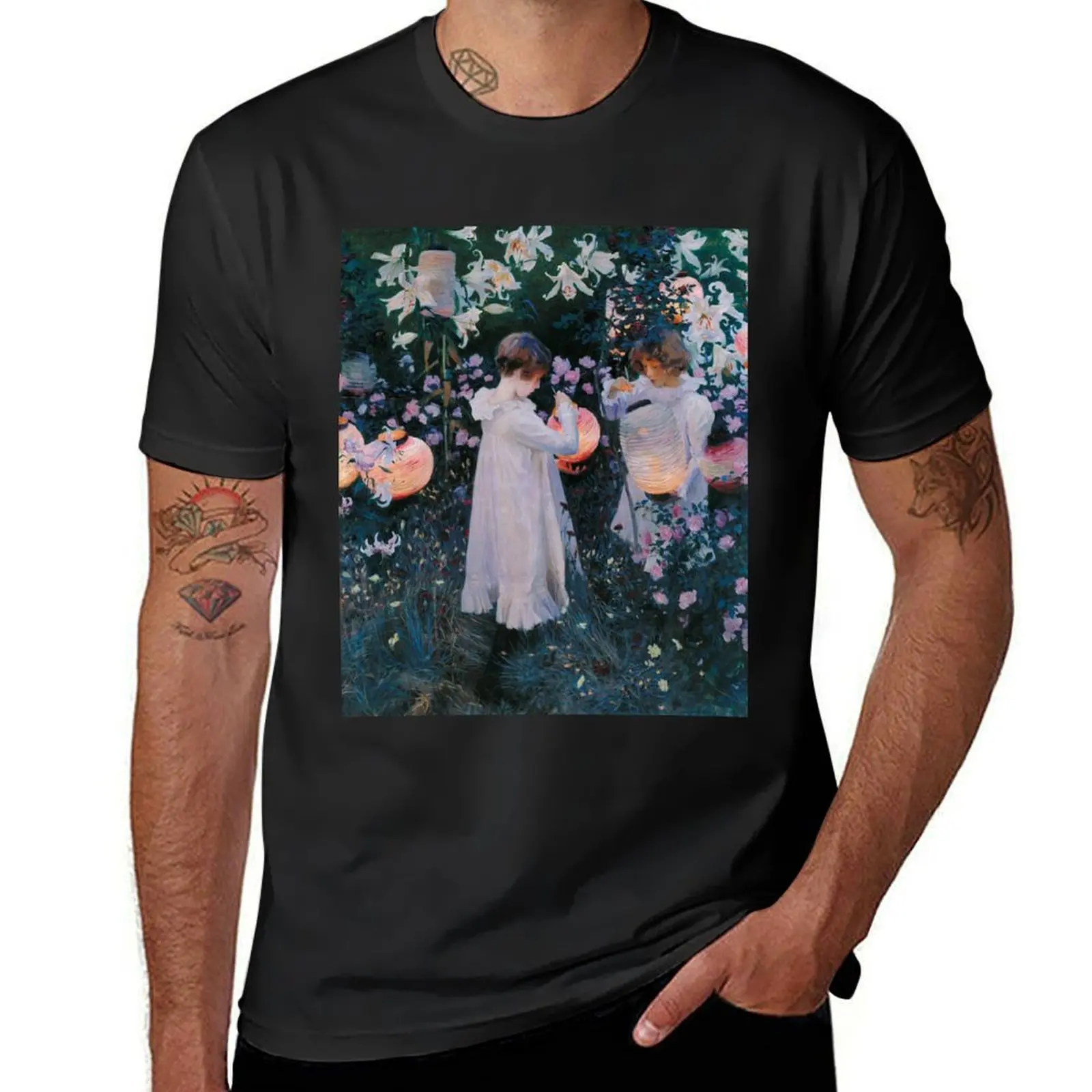 John Singer Sargent - Carnation, Lily, Lily, Rose T-Shirt anime blanks sweat t shirt men