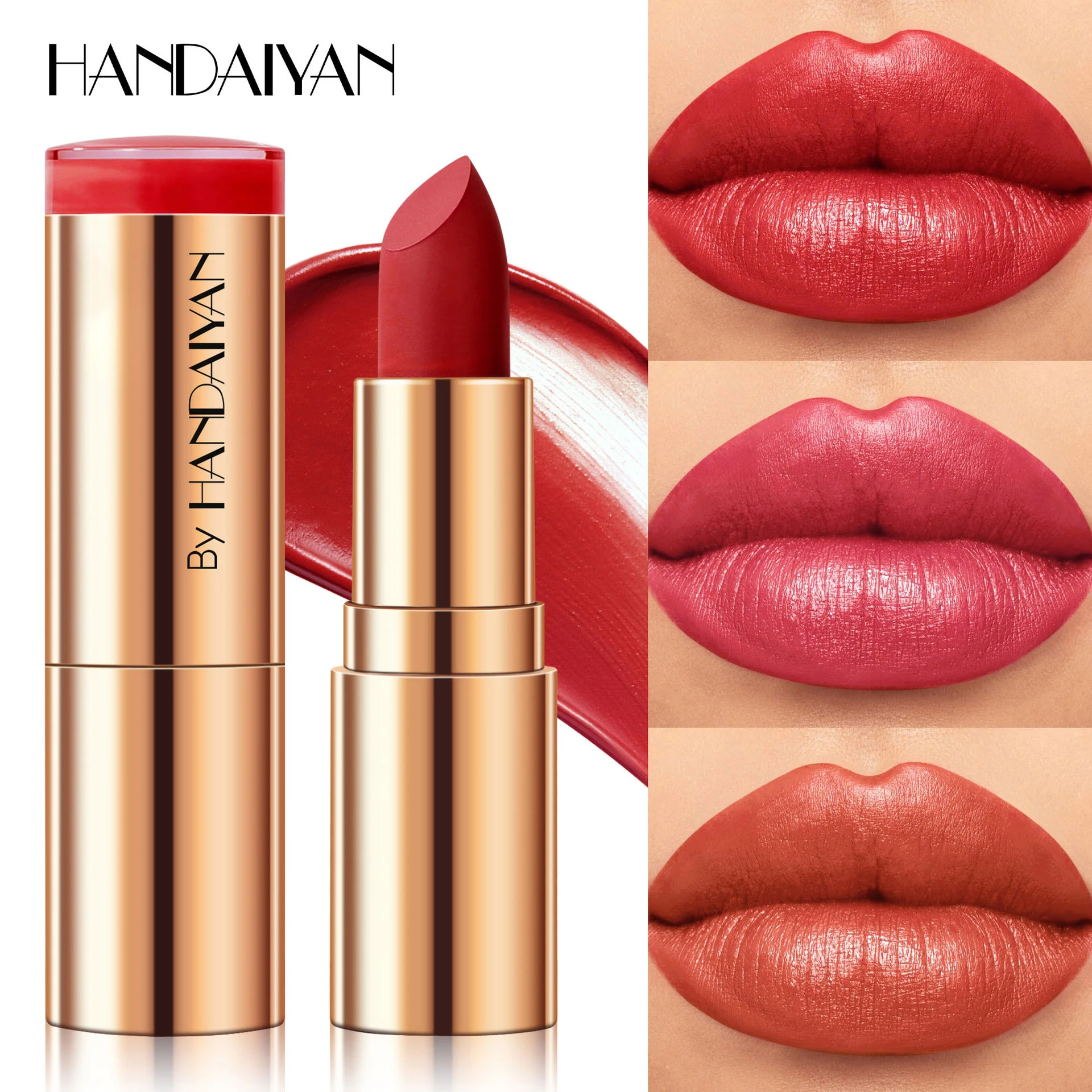 عارية ماتي أحمر الشفاه المخملية مثير أحمر الشفاه السلس الكلاسيكية المصطبغة للغاية مغذية ملمع الشفاه مقاوم للماء الشفاه عصا مستحضرات التجميل #3