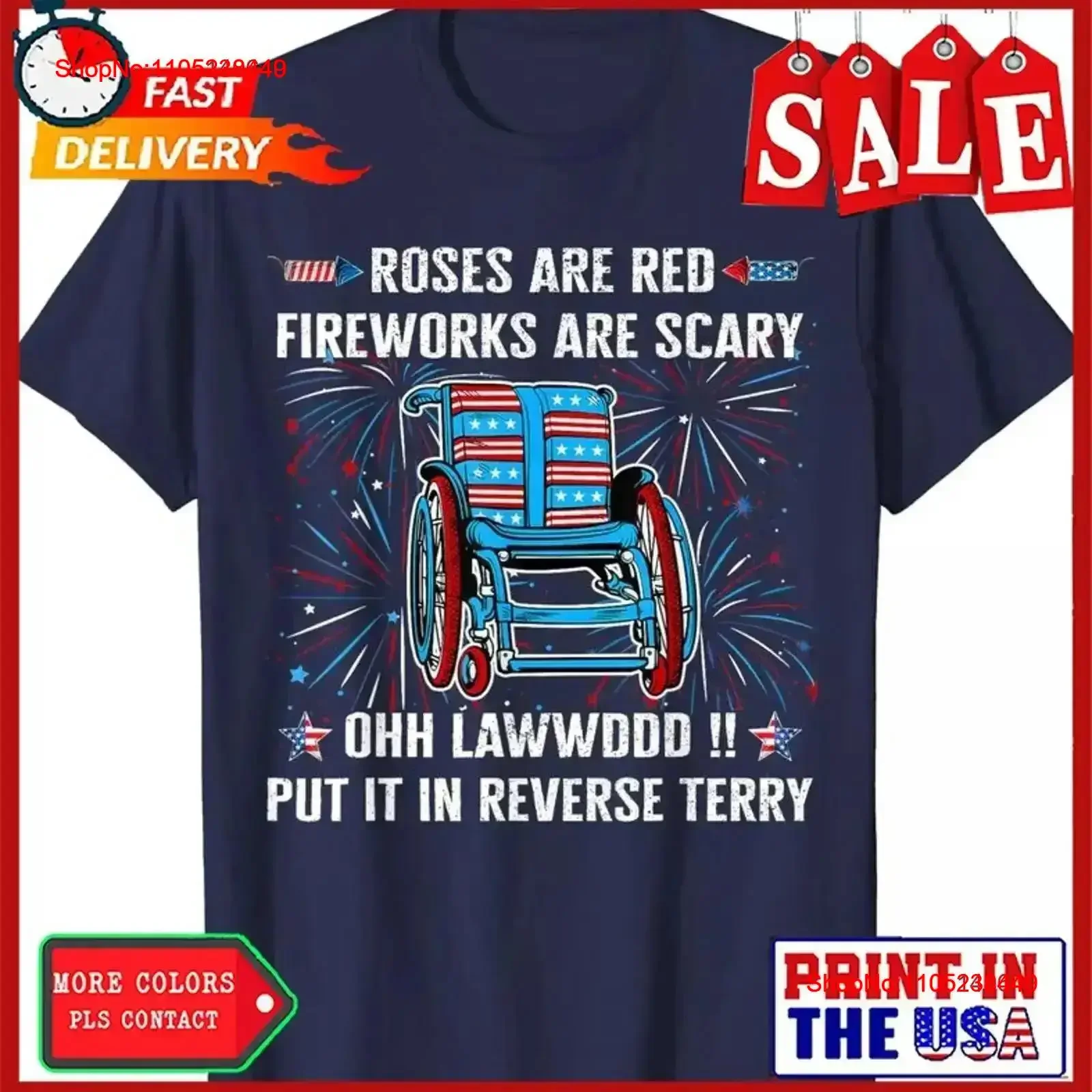 Put It In Reverse Terry Firework Funny 4th Of July T Shirt vintage Washed designer clothes fashion Breathable Slightly