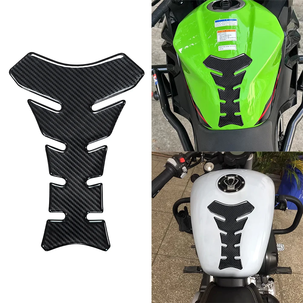 5D Carbon Fiber Tank Pad Stickers Oil Gas Protector Cover Decoration For Off-road Motorcycle Scooter Universal