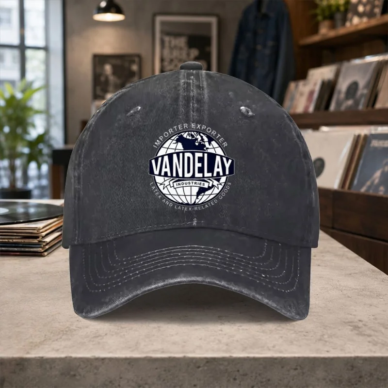 Vandelay Industries Baseball Cap – Adjustable Hook & Loop Washed Cap for Men & Women, Casual Outdoor Wear, Graduation Gift