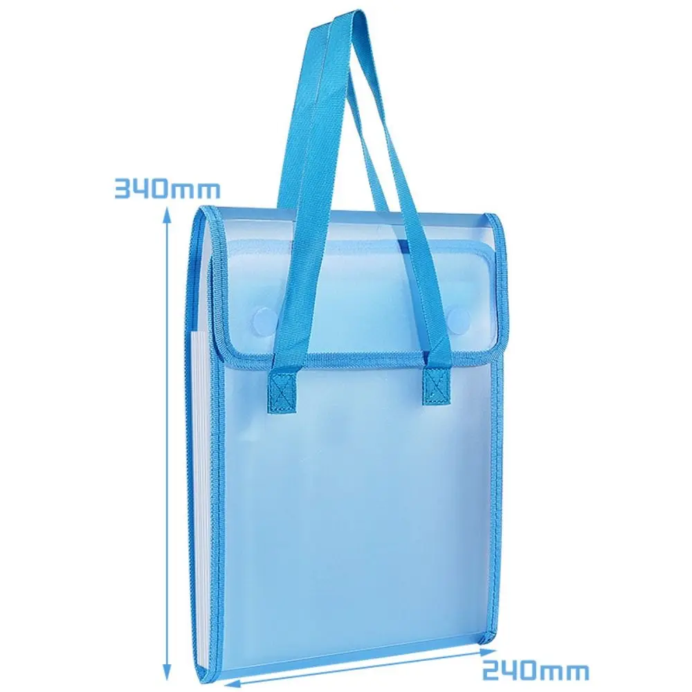 A4 File Bag Handheld Large Capacity Test Paper Storage Folder 12-layer Classification Document Storage Case for School Office