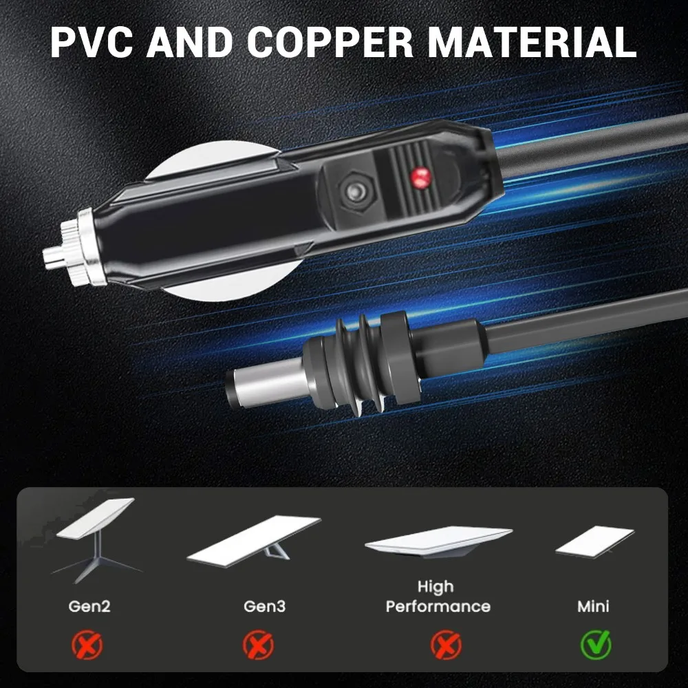 Plug & Play 18AWG DC Car Power Cable for Satellite IP68 Water Resistant DC Car Adapter Charger Power Supply Cable for Buses