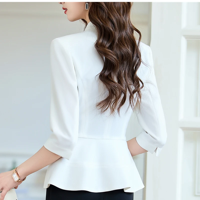 NAVIU Donne eleganti Primavera Estate Nuovo stile Abiti professionali Giacca e pantaloni slim con bottone singolo Abbigliamento da lavoro formale da donna da ufficio