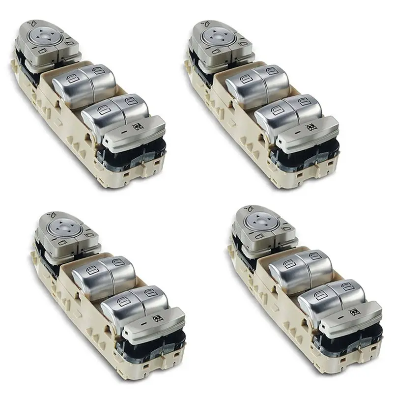 Exquisite 4X For Mercede-Benz C300 GLC300 GLC43 C43 C63 W205 S205 C253 2015-2018 Master Power Window Switch Front Left A20590568