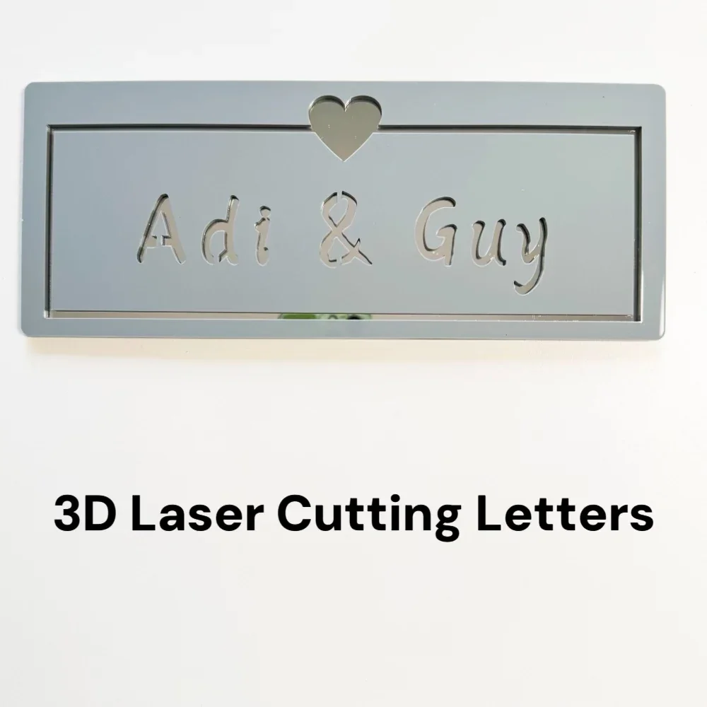 MD Acrylic Magnet or Sticker Door Plate Customize 3D Laser Cutting House Number Letter Family Name for Shop Home Apartment Hotel