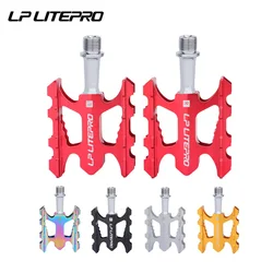 LP Litepro K3 Folding Bicycle Pedal Aluminum Alloy Non-slip DU Sealed Bearing MTB Road BMX Universal Bike Pedals